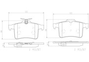 P36026N Sada brzdových destiček, kotoučová brzda BREMBO NAO LINE BREMBO