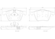 P36028N Sada brzdových destiček, kotoučová brzda BREMBO NAO LINE BREMBO