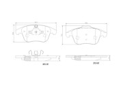 P36030N Sada brzdových destiček, kotoučová brzda BREMBO NAO LINE BREMBO