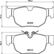 P 36 039 BREMBO sada brzdových platničiek kotúčovej brzdy P 36 039 BREMBO