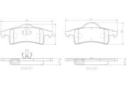 P37006N Sada brzdových destiček, kotoučová brzda BREMBO NAO LINE BREMBO