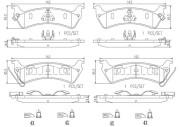 P37012N Sada brzdových destiček, kotoučová brzda BREMBO NAO LINE BREMBO