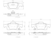 P37016N Sada brzdových destiček, kotoučová brzda BREMBO NAO LINE BREMBO