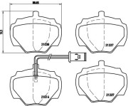 P 44 003 Sada brzdových destiček, kotoučová brzda PRIME LINE BREMBO