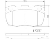 P44015N Sada brzdových destiček, kotoučová brzda BREMBO NAO LINE BREMBO