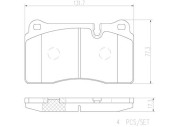 P44018N Sada brzdových destiček, kotoučová brzda BREMBO NAO LINE BREMBO