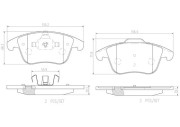 P44020N Sada brzdových destiček, kotoučová brzda BREMBO NAO LINE BREMBO