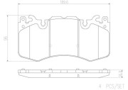 P44023N Sada brzdových destiček, kotoučová brzda BREMBO NAO LINE BREMBO