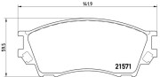 P 49 019 Sada brzdových destiček, kotoučová brzda BREMBO