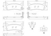 P49021N Sada brzdových destiček, kotoučová brzda BREMBO NAO LINE BREMBO