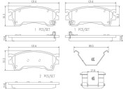 P49023N Sada brzdových destiček, kotoučová brzda BREMBO NAO LINE BREMBO