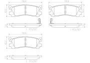 P49025N Sada brzdových destiček, kotoučová brzda BREMBO NAO LINE BREMBO