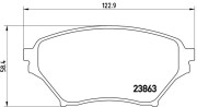 P 49 029 BREMBO sada brzdových platničiek kotúčovej brzdy P 49 029 BREMBO