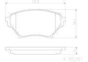 P49029N Sada brzdových destiček, kotoučová brzda BREMBO NAO LINE BREMBO