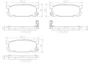 P49030N Sada brzdových destiček, kotoučová brzda BREMBO NAO LINE BREMBO