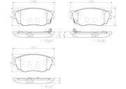 P49033N Sada brzdových destiček, kotoučová brzda BREMBO NAO LINE BREMBO