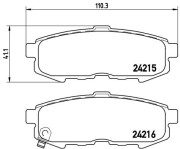 P 49 042 Sada brzdových destiček, kotoučová brzda PRIME LINE BREMBO