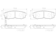 P49042N Sada brzdových destiček, kotoučová brzda PRIME LINE - Ceramic BREMBO