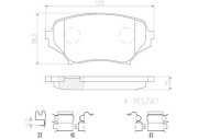 P49043N Sada brzdových destiček, kotoučová brzda BREMBO NAO LINE BREMBO