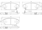 P49050N Sada brzdových destiček, kotoučová brzda BREMBO NAO LINE BREMBO