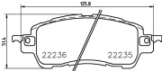 P 49 055 BREMBO sada brzdových platničiek kotúčovej brzdy P 49 055 BREMBO