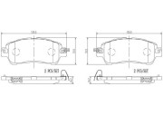 P49055N Sada brzdových destiček, kotoučová brzda PRIME LINE - Ceramic BREMBO