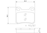 P50013N Sada brzdových destiček, kotoučová brzda BREMBO NAO LINE BREMBO