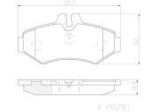 P50020N Sada brzdových destiček, kotoučová brzda BREMBO NAO LINE BREMBO