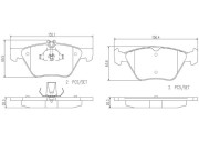 P50026N Sada brzdových destiček, kotoučová brzda BREMBO NAO LINE BREMBO