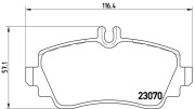 P 50 035 Sada brzdových destiček, kotoučová brzda PRIME LINE BREMBO