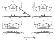 P50039N Sada brzdových destiček, kotoučová brzda BREMBO NAO LINE BREMBO