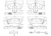 P50044N Sada brzdových destiček, kotoučová brzda BREMBO NAO LINE BREMBO