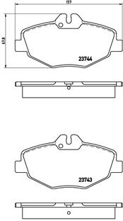 P 50 049 BREMBO sada brzdových platničiek kotúčovej brzdy P 50 049 BREMBO