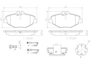 P50049N Sada brzdových destiček, kotoučová brzda BREMBO NAO LINE BREMBO