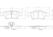 P50064N Sada brzdových destiček, kotoučová brzda BREMBO NAO LINE BREMBO