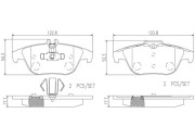 P50068N Sada brzdových destiček, kotoučová brzda BREMBO NAO LINE BREMBO