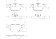 P50075N Sada brzdových destiček, kotoučová brzda BREMBO NAO LINE BREMBO