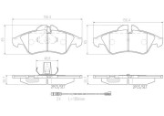 P50080N Sada brzdových destiček, kotoučová brzda BREMBO NAO LINE BREMBO