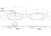 P50082N Sada brzdových destiček, kotoučová brzda BREMBO NAO LINE BREMBO