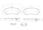 P50086N Sada brzdových destiček, kotoučová brzda BREMBO NAO LINE BREMBO