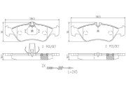 P50089N Sada brzdových destiček, kotoučová brzda BREMBO NAO LINE BREMBO