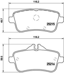 P 50 099 BREMBO sada brzdových platničiek kotúčovej brzdy P 50 099 BREMBO