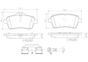 P50101N Sada brzdových destiček, kotoučová brzda PRIME LINE - Ceramic BREMBO