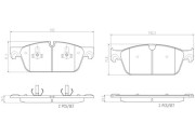 P50102N Sada brzdových destiček, kotoučová brzda BREMBO NAO LINE BREMBO