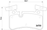 P 50 110 Sada brzdových destiček, kotoučová brzda PRIME LINE BREMBO