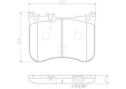 P50114N Sada brzdových destiček, kotoučová brzda BREMBO NAO LINE BREMBO