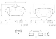 P50117N Sada brzdových destiček, kotoučová brzda BREMBO NAO LINE BREMBO