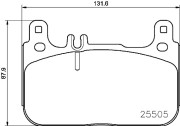 P 50 128 Sada brzdových destiček, kotoučová brzda BREMBO