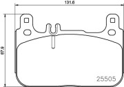 P50128N Sada brzdových destiček, kotoučová brzda BREMBO NAO LINE BREMBO