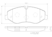 P50129N Sada brzdových destiček, kotoučová brzda BREMBO NAO LINE BREMBO